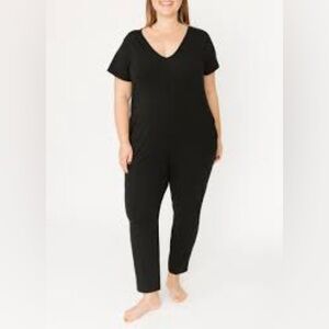 Smash + Tess Sunday Black Short Sleeve Jumpsuit Size S